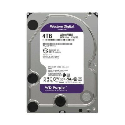 【楽天市場】WD HDD 内蔵ハードディスク 3.5インチ 4TB WD Purple 監視カメラ用 WD40PURZ SATA6Gb/s